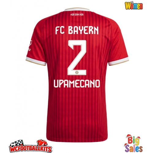 Bayern Munich Dayot Upamecano #2 Replica Home Stadium Shirt for Women 2026-27 Short Sleeve